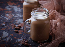 Coffee With Milk In Jar