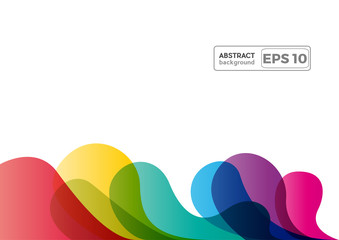 Wall Mural - vector colored splashes and bubbles in abstract shape