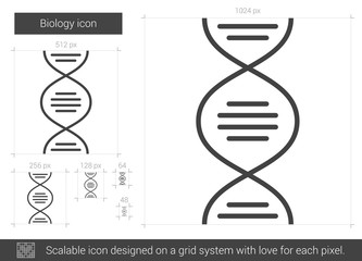 Wall Mural - Biology line icon.