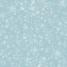 Christmas Snowflakes Seamless Background