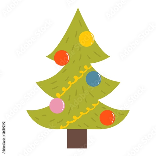 Christmas tree vector.