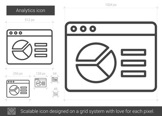 Wall Mural - Analytics line icon.