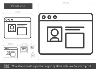 Wall Mural - Profile line icon.