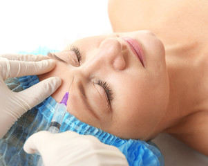 Wall Mural - Hyaluronic acid injection for facial rejuvenation procedure