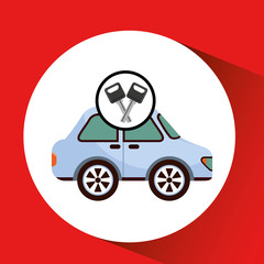 Sticker - man icon car design vector illustration eps 10