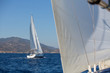 © De Visu - Sailboats during sailing regatta in the Sea. Luxery yachts.