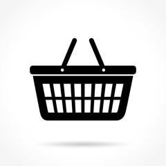 basket icon on white background