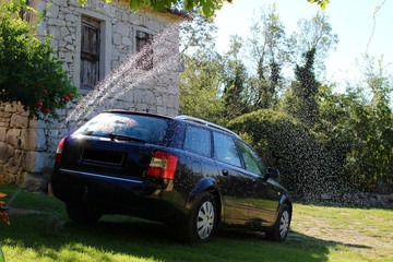 car wash in the courtyard 2