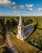 © kristian192 - Aerial photo of Varbla church in Estonia. Autumn 2015.