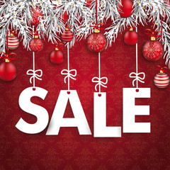 Wall Mural - Christmas Ornaments Baubles Twigs Sale
