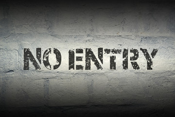 Wall Mural - no entry GR