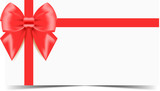 Fototapeta  - Gift card with red bow