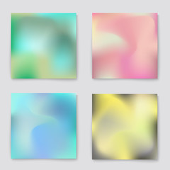 Canvas Print - fluid light colors backgrounds set