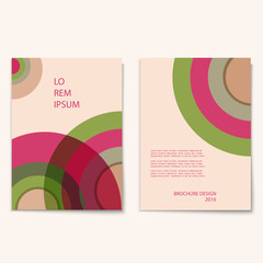 Wall Mural - modern abstract brochure cover template with circles pattern