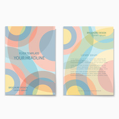 Wall Mural - modern abstract brochure cover template with transparent circle