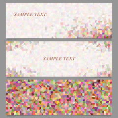 Poster - Colored abstract rectangle pattern banner set