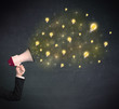 © ra2 studio - Megaphone with lightbulbs