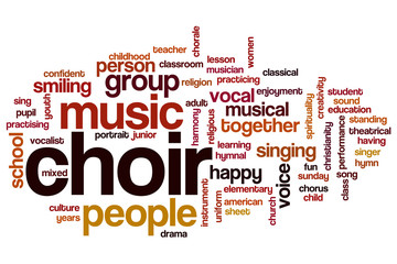 Poster - Choir word cloud