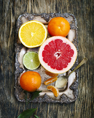 Sticker - Fresh assorted citrus fruits