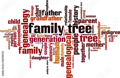 Download Family tree word cloud concept. Vector illustration - Buy ...