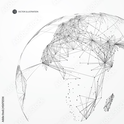 mapa-swiata-z-punktow-i-linii