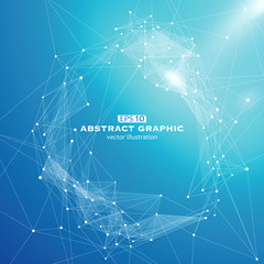 Dot, line and surface consisting of abstract graphics.