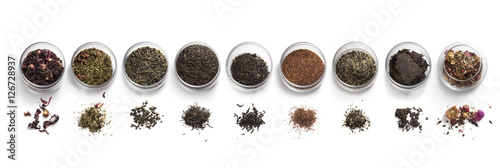 Fotografía tea accessories on a white background