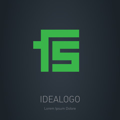 Poster - FS initial logo. F and S initial monogram logotype. F5 Vector de