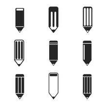 Pencil Design . Icon Set .