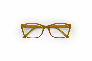 Brown Eyeglasses frame isolated