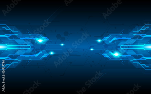 Foto  abstract digital technology frame design circuit pattern concept background