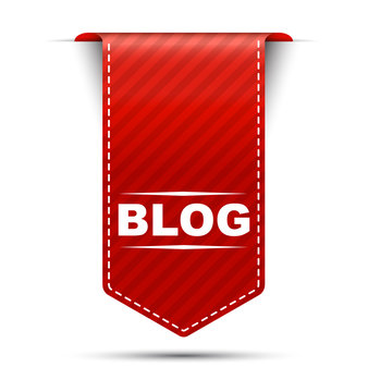 blog, red vector blog, banner blog