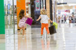 Kids shopping. cute little girl and boy on shopping. portrait of