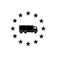 Sticker - Camion de transport européen