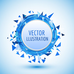 Wall Mural - Abstract vector explosion background. White place for text.