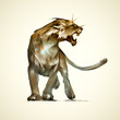 sketch predatory animal lioness