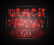 Black Friday Sale glowing text