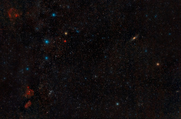 Wall Mural - Cassiopeia Constellations and Andromeda Galaxy 