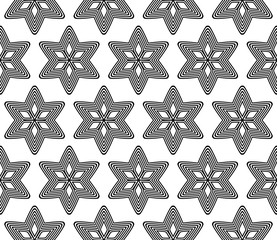 black floral on sacred geometry pattern. vector illustration. for design invitation, wallpaper, fabric