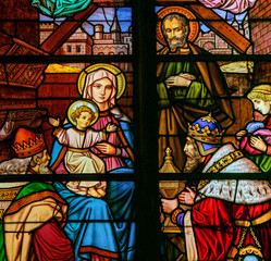 Papier Peint - Epiphany Stained Glass - Three Kings
