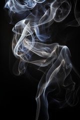 Smoke motion on black background.