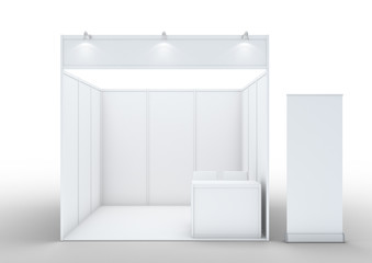 blank exhibition stand.