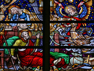 Papier Peint - Stained Glass in Mechelen Cathedral