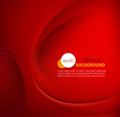 Poster - Red vector Template Abstract background with curves lines and shadow. For flyer, brochure, booklet,websites design