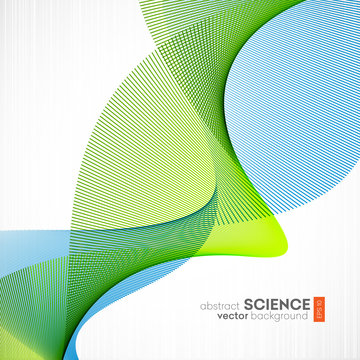 Abstract vector background, futuristic wavy 