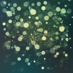 Poster - Christmas abstract background with bokeh light