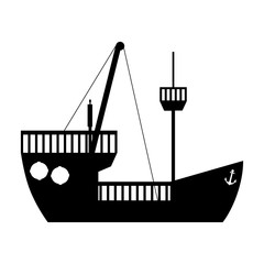 Wall Mural - ship boat icon image vector illustration design 