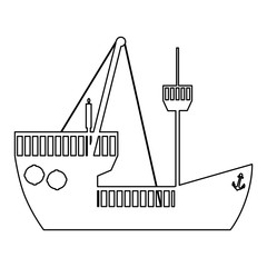 Wall Mural - ship boat icon image vector illustration design 