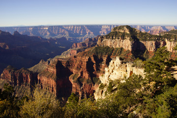 Sticker - Early morning light on rugged canyon ridges