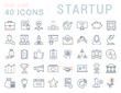 © M.Style - Set Vector Flat Line Icons Startup